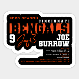 Burrow - Bengals - 2024 Sticker